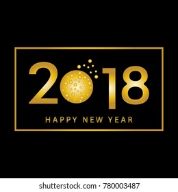 happy new year 2018 vector