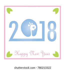 happy new year 2018 vector illustration