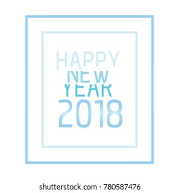 happy new year 2018 vector illustration. new year name template.