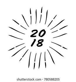 happy new year 2018 vector