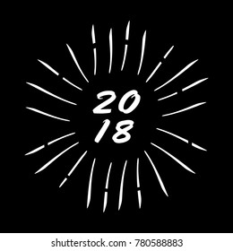 happy new year 2018 vector