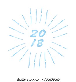 happy new year 2018 vector