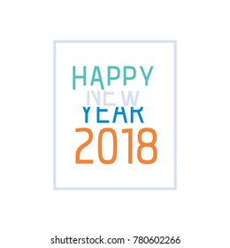 happy new year 2018 vector