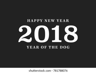 Happy New Year 2018 Vector Background for Greeting Card, Digital Card, Digital Print, Posters, etc.