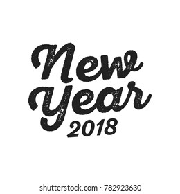 Happy New Year 2018 Vector Text Background for Greeting Cards, Advertising, Business, Marketing, Posters, etc.
