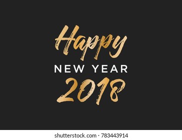 Happy New Year 2018 Vector Text Background
