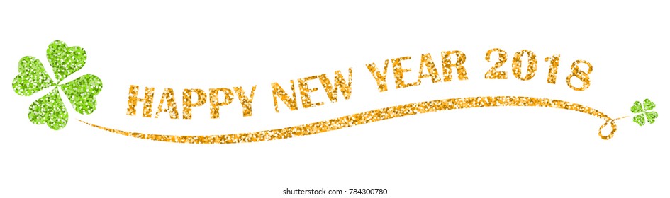 Happy new year 2018 vector