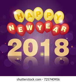 happy new year 2018 for your concept