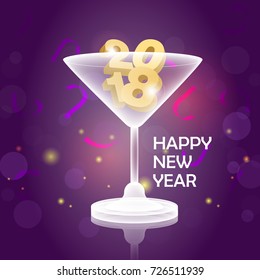 happy new year 2018 for your concept
