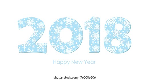 Happy New Year 2018.Vector illustration