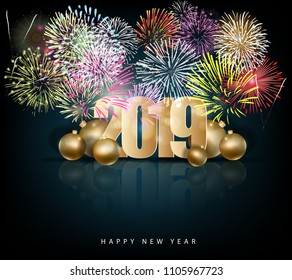Happy new year 2019 - Shutterstock ID 1105967723
