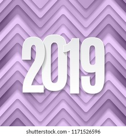 Happy New Year 2019 Background. Vector Illustration EPS10