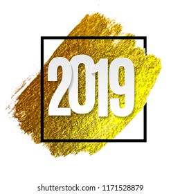 Happy New Year 2019 Background. Vector Illustration EPS10