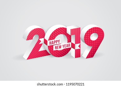 Happy new year 2019 background. Vector illustration