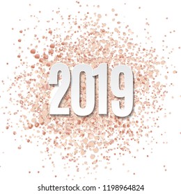 Happy New Year 2019 Background. Vector Illustration EPS10
