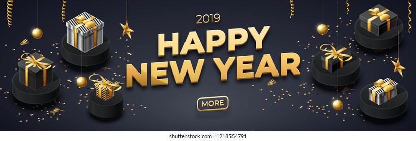 happy new year 2019 background place for text
