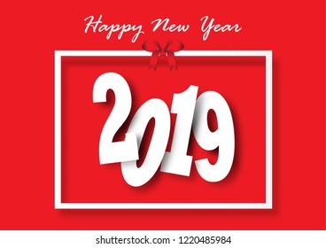 Happy new year 2019 background vector illustration