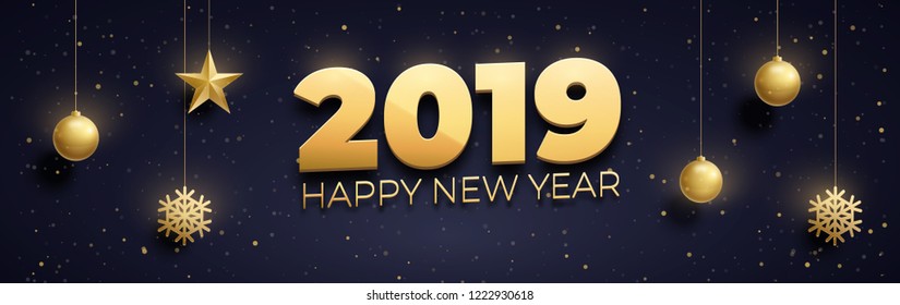 happy new year 2019 background place for text