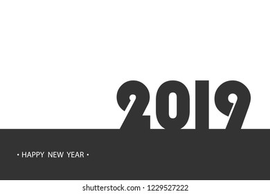 Happy New Year 2019 background. Greeting card, flyers, invitation, posters, brochure, banners design