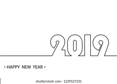 Happy New Year 2019 background. Greeting card, flyers, invitation, posters, brochure, banners design