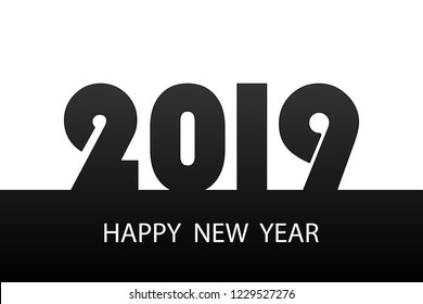 Happy New Year 2019 background. Greeting card, flyers, invitation, posters, brochure, banners design