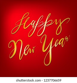 Happy New Year 2019 background holiday on red backgorunds,,Vector illustration EPS 10