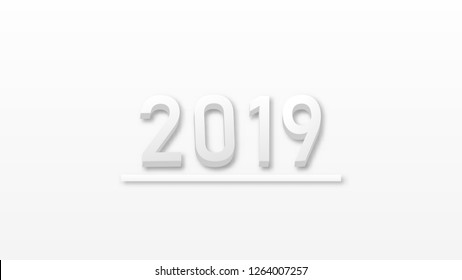 Happy New Year 2019 background vector design illustration