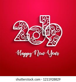 Happy New Year 2019 Celebration vector background
