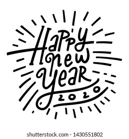Happy New Year 2019 Celebration greeting card illustration for New Year eve - Vector Eps
