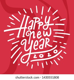 Happy New Year 2019 Celebration greeting card illustration for New Year eve - Vector Eps