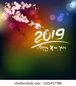 Happy new year 2019. Chinese new year, year of the pig