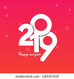 Happy New Year 2019 Colorful Background Vector