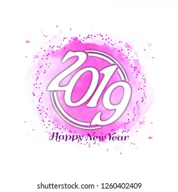 Happy new year 2019 colorful decorative background