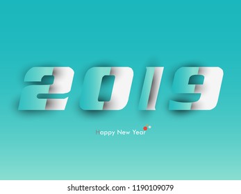Happy new year 2019 creative design vector illustration for greeting card and abstract banner or background...