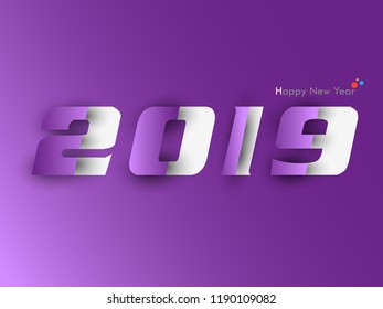 Happy new year 2019 creative design vector illustration for greeting card and abstract banner or background...