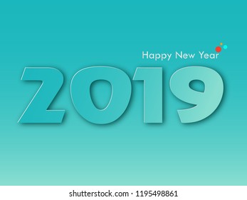 Happy new year 2019 creative design vector illustration for greeting card and abstract banner or background...