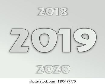 Happy new year 2019 creative design vector illustration for greeting card and abstract banner or background...