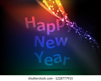 Happy new year 2019 creative design vector illustration for greeting card and abstract banner or background...