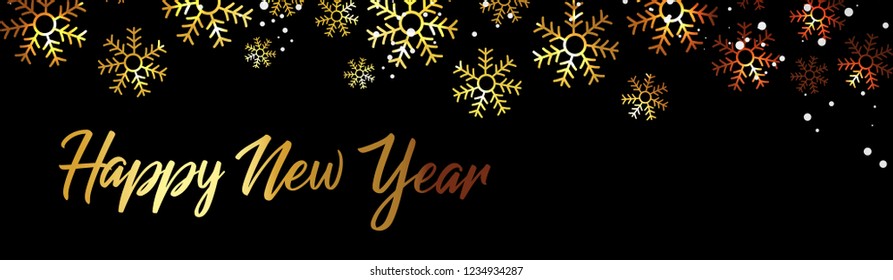 Happy New Year 2019 creative typographic hand lettering design for baner poster and website header vector illustration