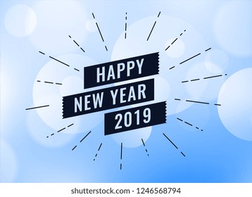 happy new year 2019 creative background