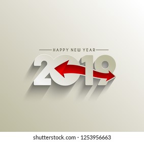 Happy New Year 2019 design, Vector 