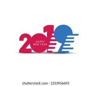 Happy New Year 2019 design, Vector 