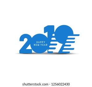Happy New Year 2019 design, Vector 