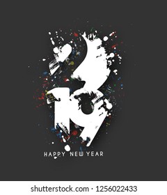 Happy New Year 2019 design, Vector 