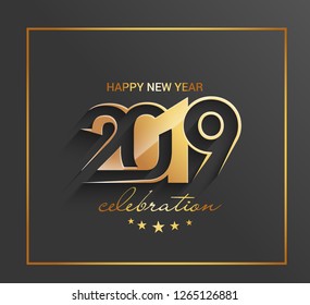 Happy New Year 2019 Design Patter, Vector illustration. Happy New Year 2019 Design Patter, Vector illustration.