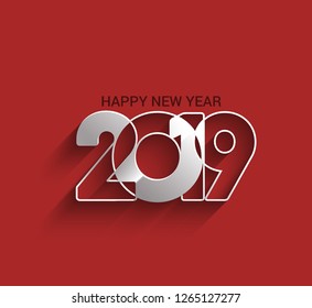 Happy New Year 2019 Design Patter, Vector illustration.