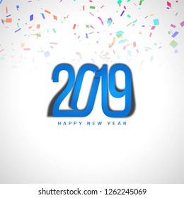 Happy new year 2019 elegant decorative background