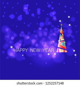 Happy New Year 2019 - Glitter blue Dust