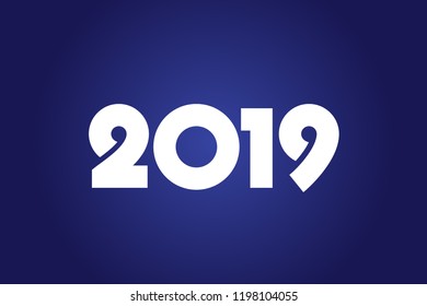 Happy new year 2019 greeting card design