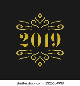 happy new year 2019 Logo
